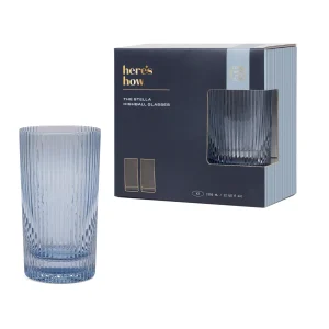 here's how "The Stella Highball Glass Blue" klaasid