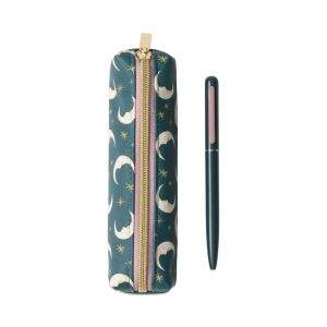 Alternative view of Designworks Ink "Pen & Pouch Set - Teal Moon" pinal ja pastakas