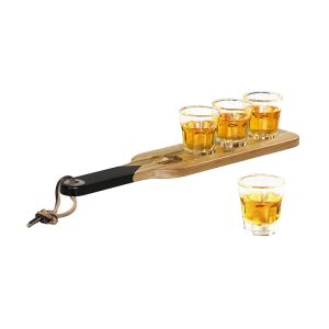 Gentlemen’s Hardware "Serving Paddle & Shot Glasses" Shotiklaasid serveerimisalusega