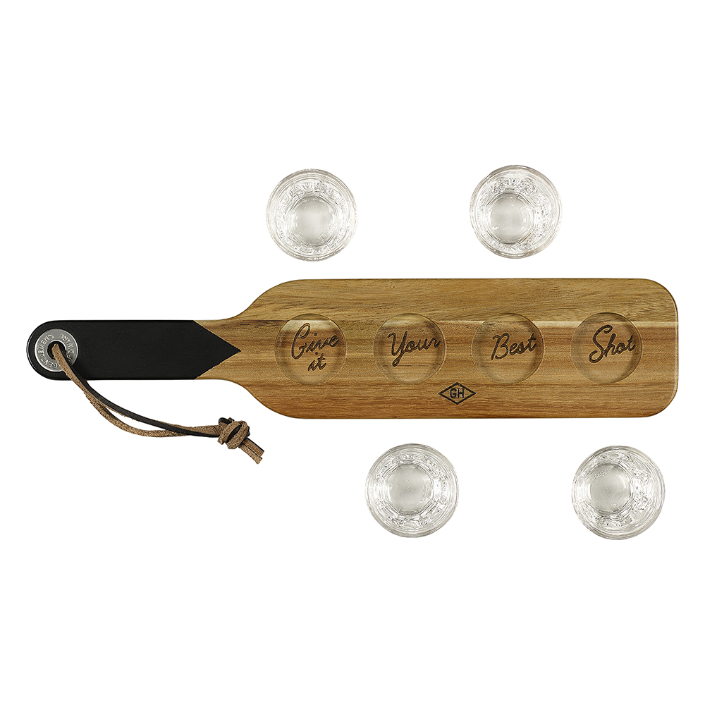 Gentlemen’s Hardware "Serving Paddle & Shot Glasses" Shotiklaasid serveerimisalusega - Pilt 4
