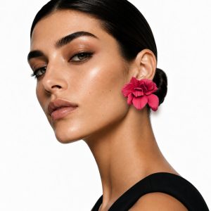 MO:ON "Magnoolia 5cm fuksia" kõrvarõngad