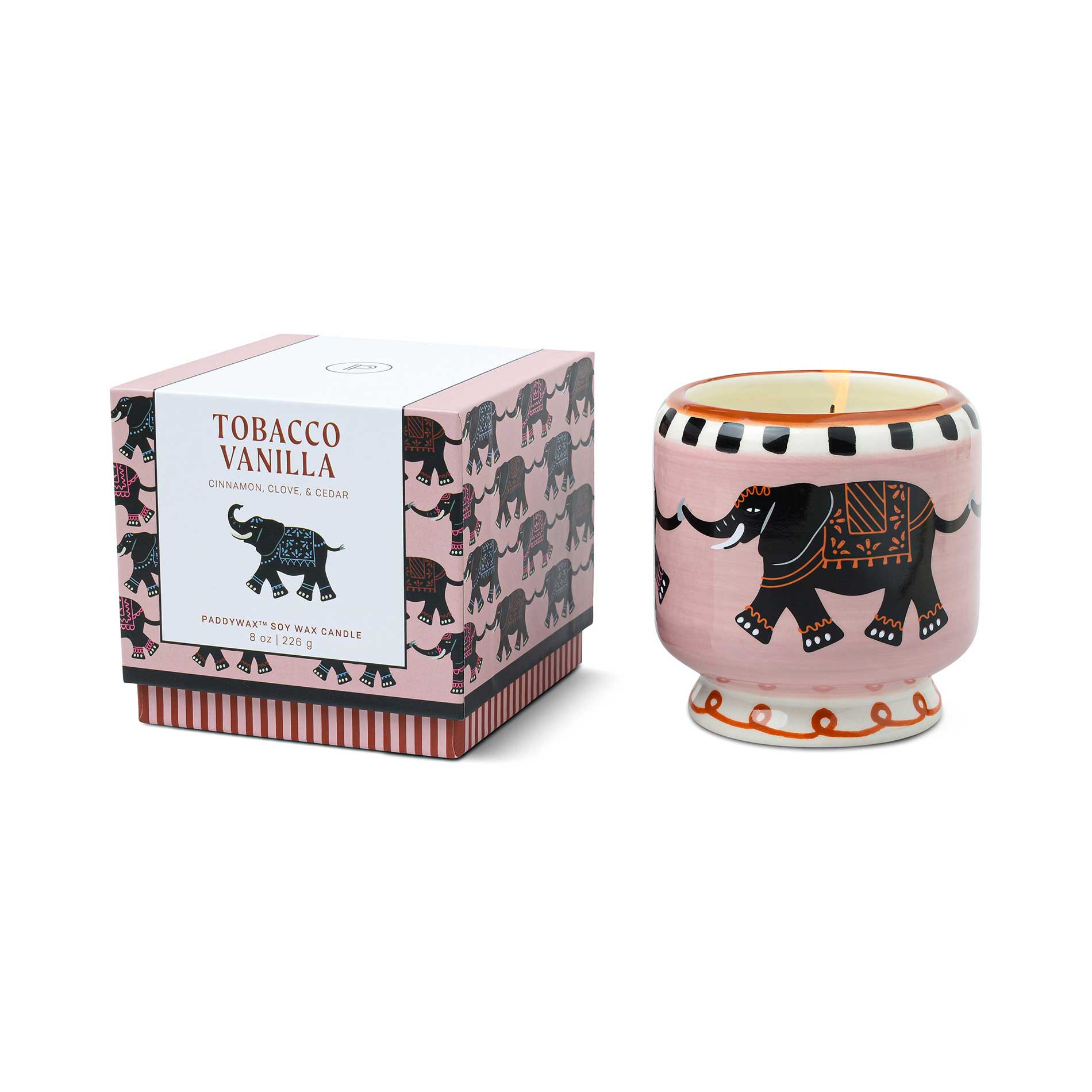 Paddywax "A Dopo Elephant Ceramic Candle - Tobacco Vanilla" lõhnaküünal