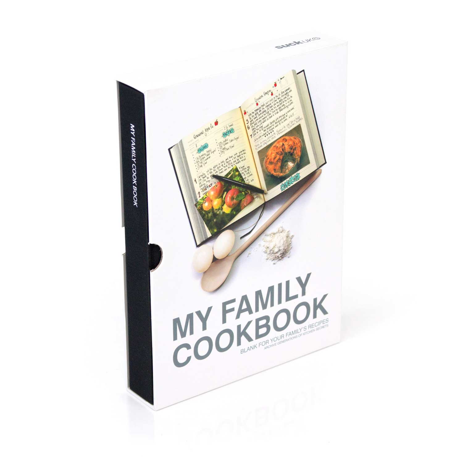 Suck UK "MY FAMILY COOK BOOK BLACK" kokaraamat - Pilt 2