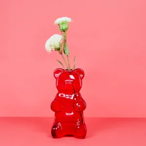 Alternative view of balvi "Yummy Bear Red" vaas