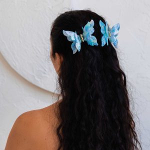 Alternative view of sofi "Wings Claw Clip aqua" juukseklamber