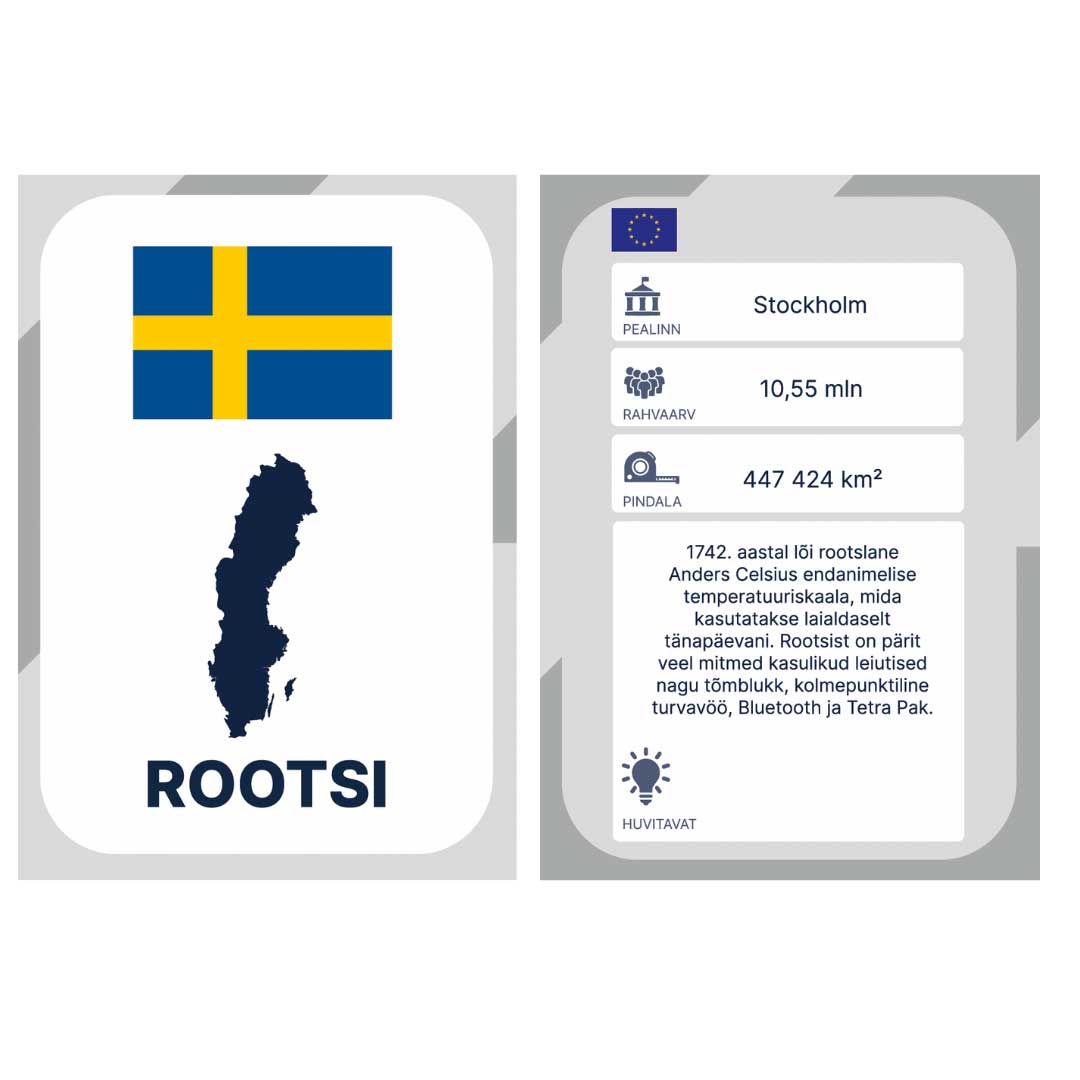 NUPU EUROOPA RIIGID Õppekaardid - Pilt 2