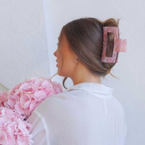 Alternative view of sofi "Claw Clip XL rose quartz" juukseklamber